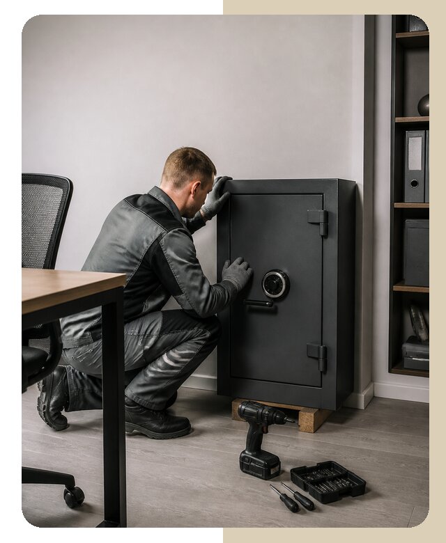 Установка офисного сейфа в Добрянке по цене от 5556 р. | ДвериЛегко-Дбр