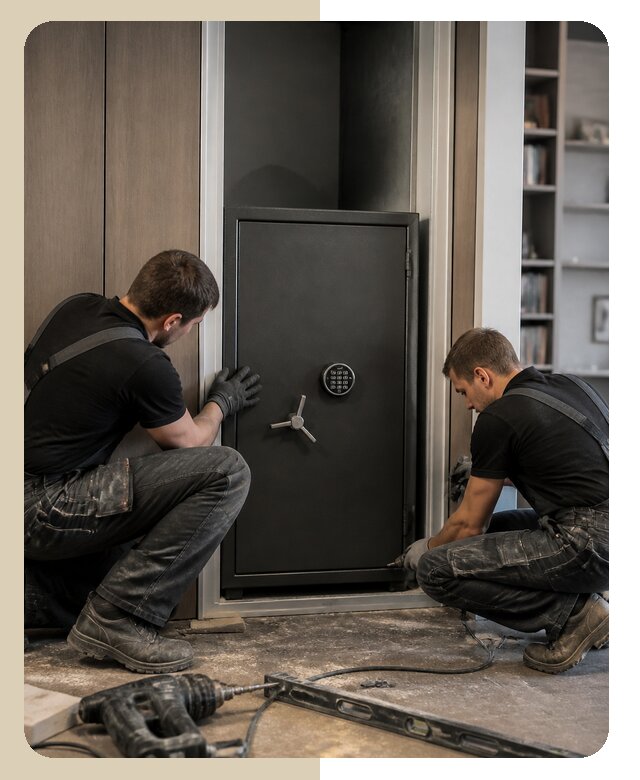 Установка огневзломостойкого сейфа под ключ в Добрянке