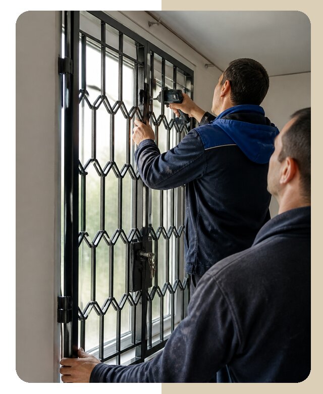Установка распашных решеток в Добрянке цена от 6566 р. | ДвериЛегко-Дбр