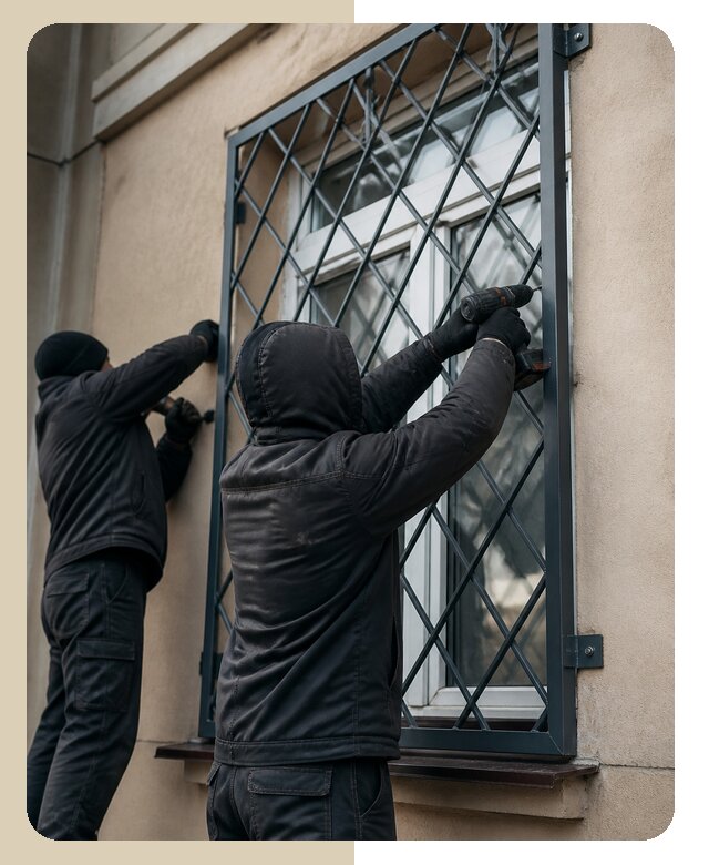Установка антивандальных решеток на окна в Добрянке